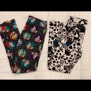 2 Pair of Cruella de vil LuLaRoe Leggings One Size